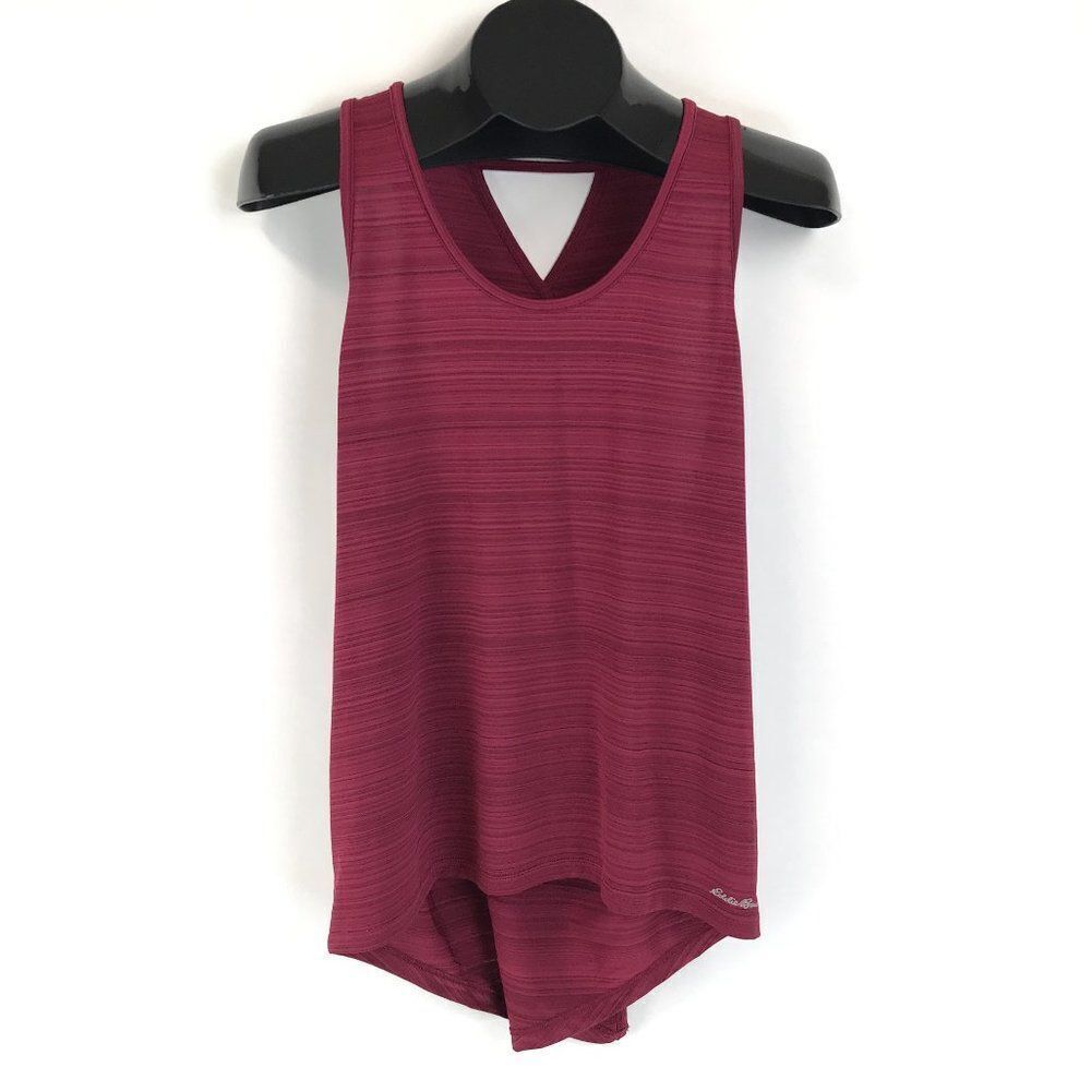 Eddie Bauer Open Back Active Tank Top Women’s Small Stretch Racerback Jersey
